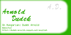 arnold dudek business card